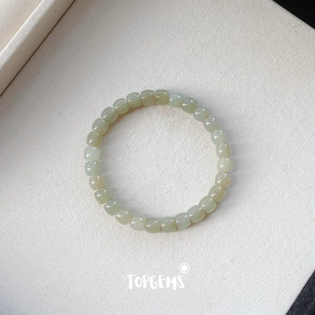 [HOẢ TỐC - TẶNG HỘP] Vòng Tay Chuỗi Ngọc Hoà Điền Tự Nhiên Vòng Nhập Môn Size 6mm đến 12mm TOPGEMS