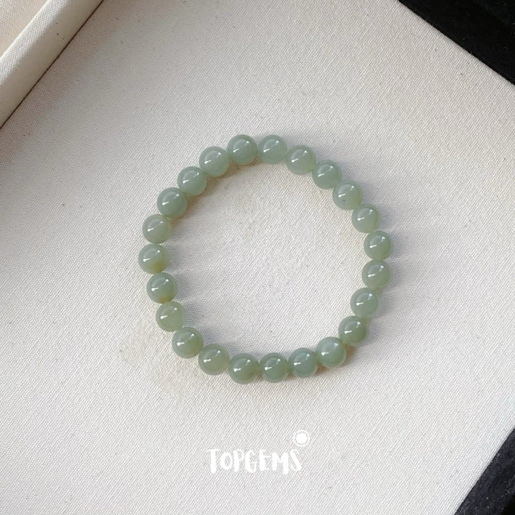 [HOẢ TỐC - TẶNG HỘP] Vòng Tay Chuỗi Ngọc Hoà Điền Tự Nhiên Vòng Nhập Môn Size 6mm đến 12mm TOPGEMS