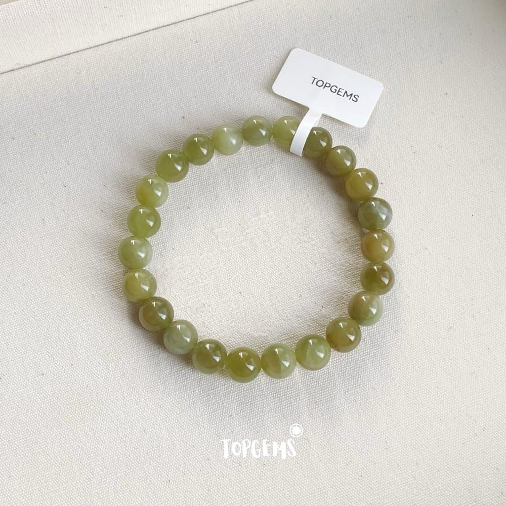 Vòng Chuỗi Mật Ngọc Hoà Điền Tự Nhiên 6 Li Màu Mật Ombre Chuyển Màu TOPGEMS - [SHIP HOẢ TỐC]