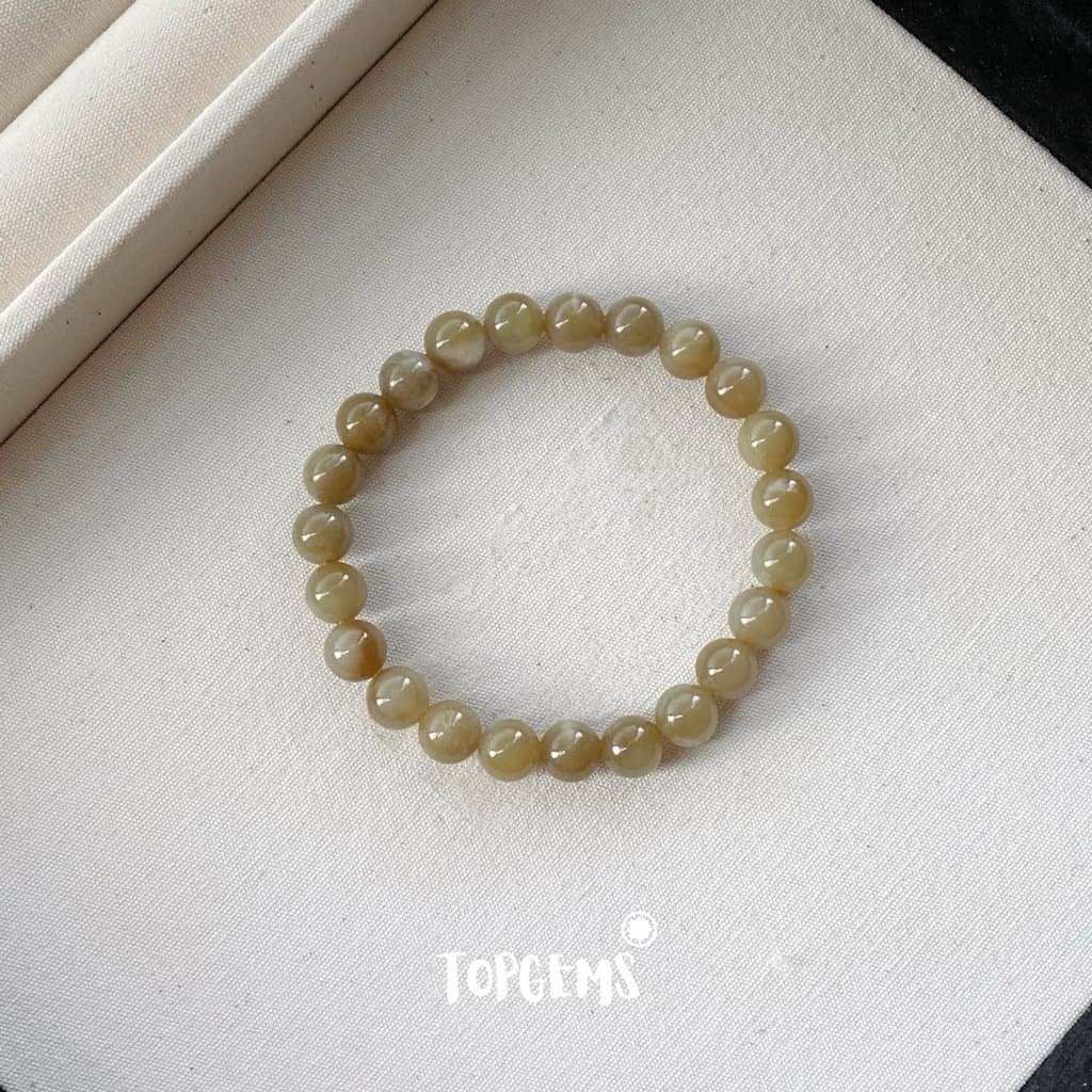 [HOẢ TỐC - TẶNG HỘP] Vòng Tay Chuỗi Ngọc Hoà Điền Tự Nhiên Vòng Nhập Môn Size 6mm đến 12mm TOPGEMS
