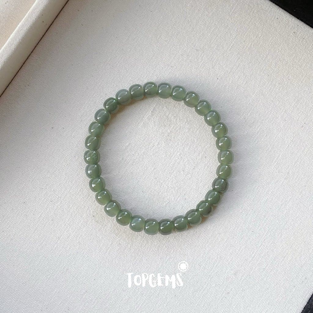 [HOẢ TỐC - TẶNG HỘP] Vòng Tay Chuỗi Ngọc Hoà Điền Tự Nhiên Vòng Nhập Môn Size 6mm đến 12mm TOPGEMS