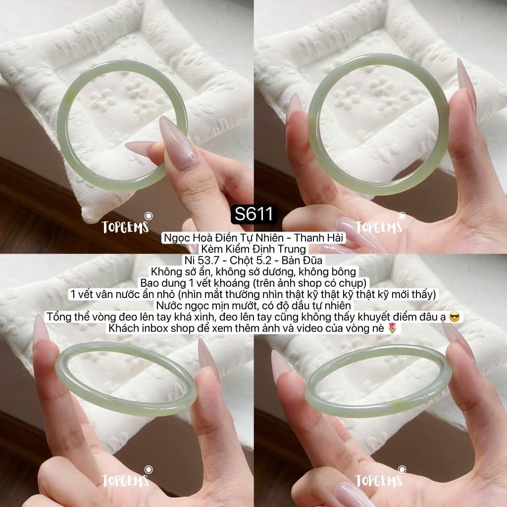[HOẢ TỐC - TẶNG HỘP] Tổng Hợp Vòng Bản Ngọc Hoà Điền Tự Nhiên TOPGEMS Vòng Nhập Môn Bản Hẹ Bản Đũa