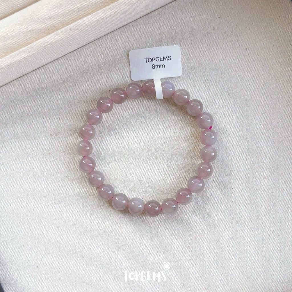 Vòng Chuỗi Ngọc Hoà Điền Yên Tử 8mm Tự Nhiên TOPGEMS - SHIP HOẢ TỐC TẶNG KÈM HỘP