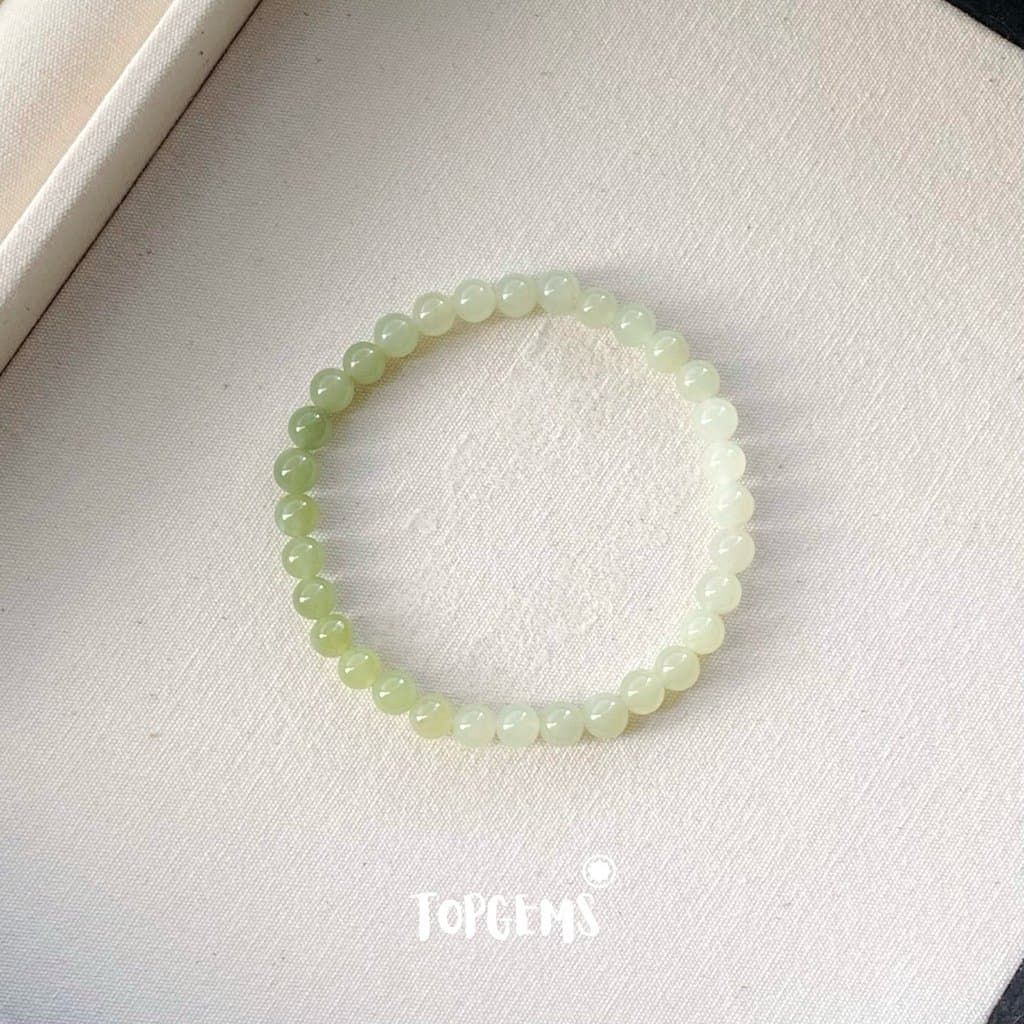 [HOẢ TỐC - TẶNG HỘP] Vòng Tay Chuỗi Ngọc Hoà Điền Tự Nhiên Thanh Hải Thanh Thuỷ 8mm Ngọc Đẹp TOPGEMS