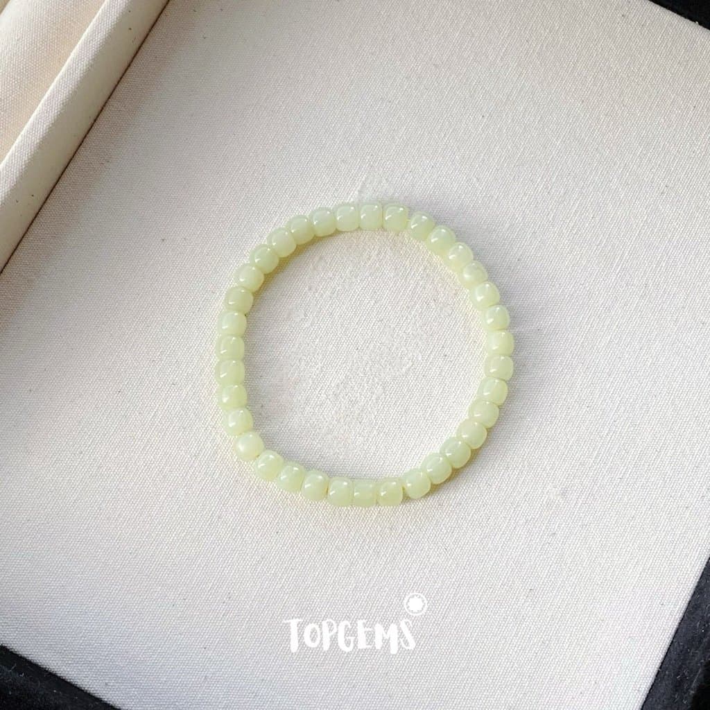 [HOẢ TỐC - TẶNG HỘP] Vòng Tay Chuỗi Ngọc Hoà Điền Tự Nhiên Vòng Nhập Môn Size 6mm đến 12mm TOPGEMS