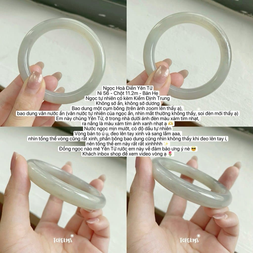 Tổng Hợp Vòng Bản Ngọc Hoà Điền Tự Nhiên Hàng Đẹp TOPGEMS Vòng Bản Đũa Vòng Bản Hẹ Vòng Dingdang Ngọc Hoà Điền Tự Nhiên