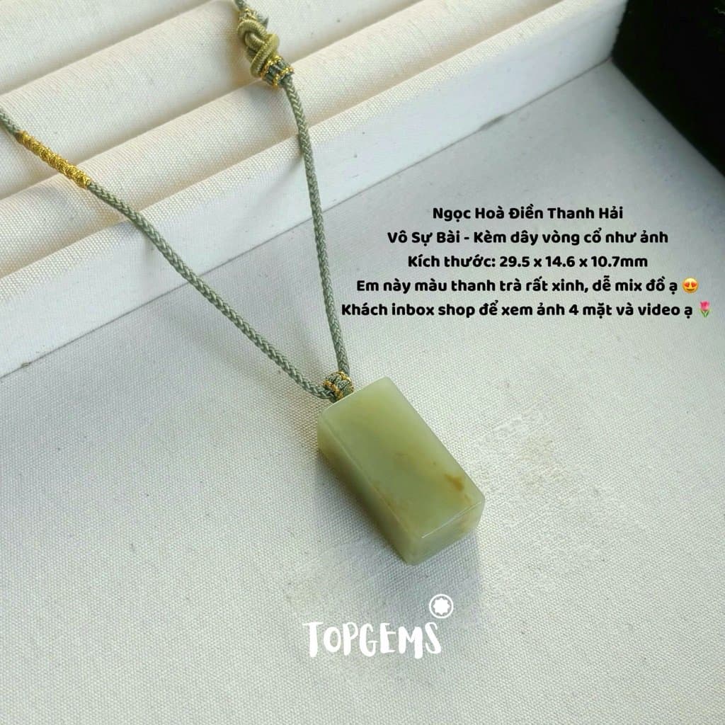 Tổng Hợp Vô Sự Bài Ngọc Hoà Điền Tự Nhiên Hàng Đẹp TOPGEMS Mặt Dây Chuyền Ngọc Hoà Điền Mặt Vòng Cổ Nam Nữ Đều Deo Được