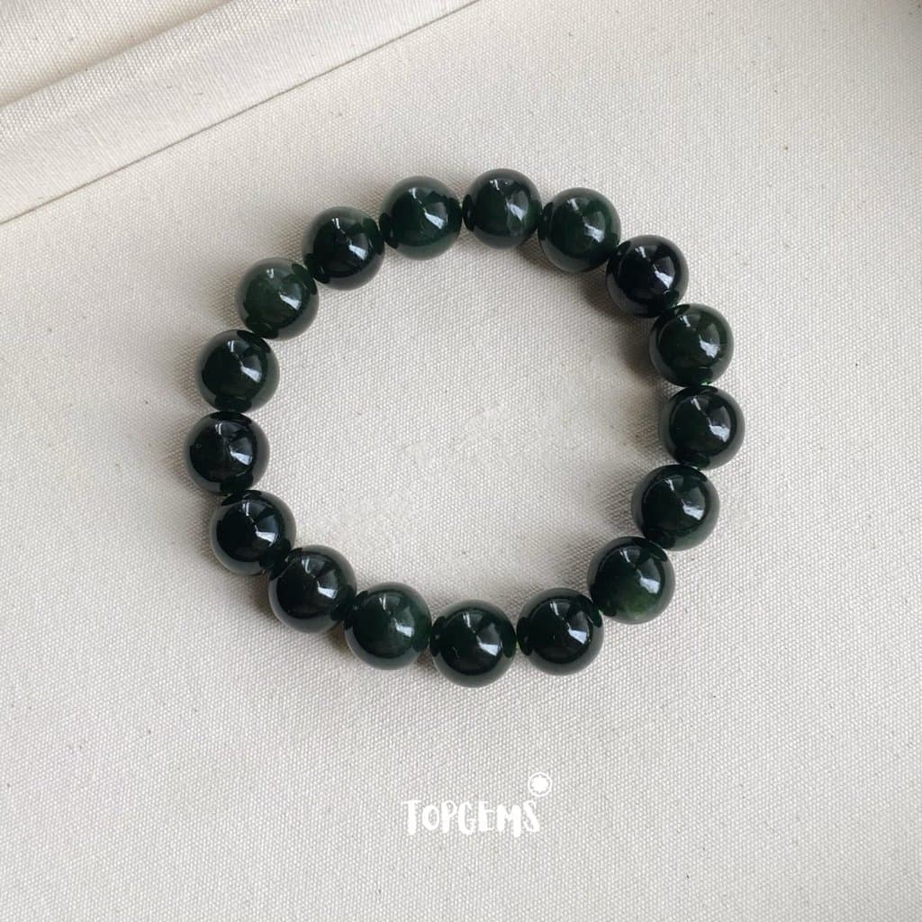 Vòng Chuỗi Ngọc Hoà Điền Tự Nhiên Tân Cương 12 Li TOPGEMS - Chuỗi Ngọc Nam Nữ Đều Đeo Được - SHIP HOẢ TỐC KÈM HỘP