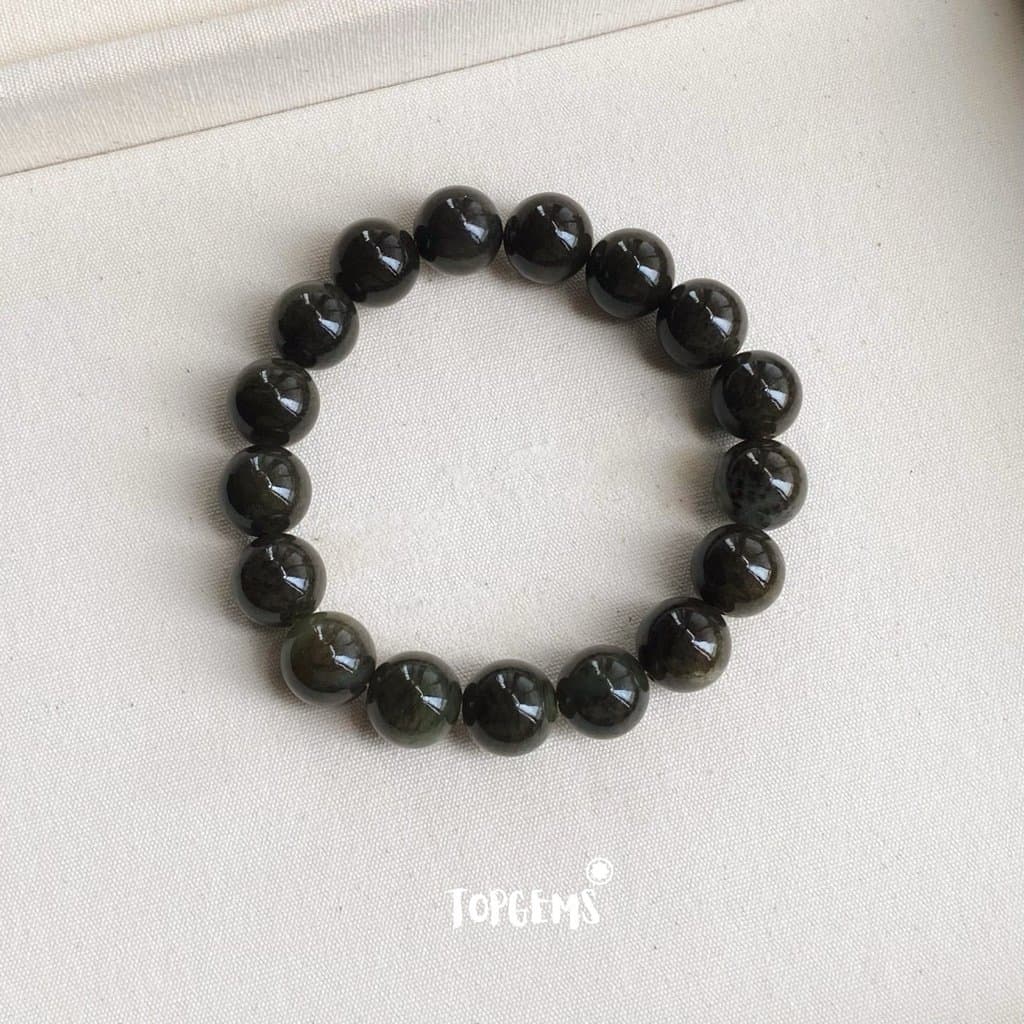 Vòng Chuỗi Ngọc Hoà Điền Tự Nhiên Tân Cương 12 Li TOPGEMS - Chuỗi Ngọc Nam Nữ Đều Đeo Được - SHIP HOẢ TỐC KÈM HỘP