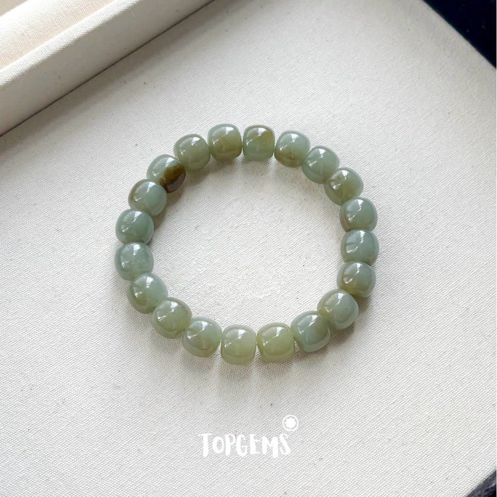 [HOẢ TỐC - TẶNG HỘP] Vòng Tay Chuỗi Ngọc Hoà Điền Tự Nhiên Nhập Môn Size 6mm - 12mm TOPGEMS
