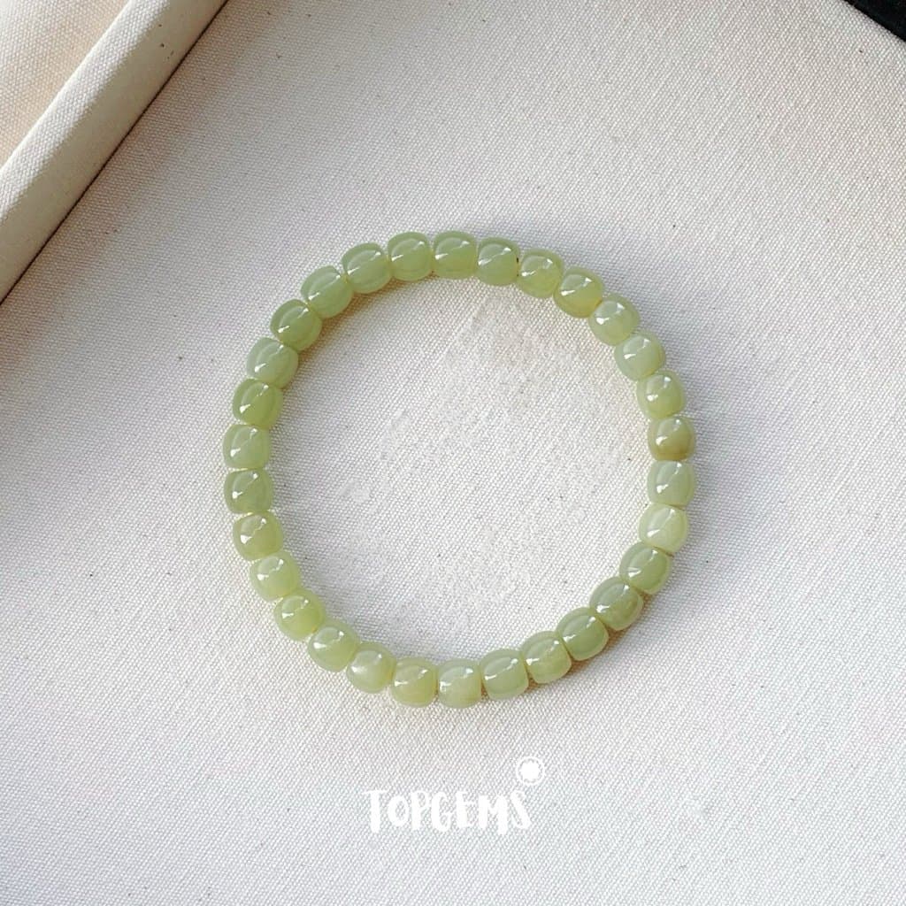 [HOẢ TỐC - TẶNG HỘP] Vòng Tay Chuỗi Ngọc Hoà Điền Tự Nhiên Vòng Nhập Môn Size 6mm đến 12mm TOPGEMS