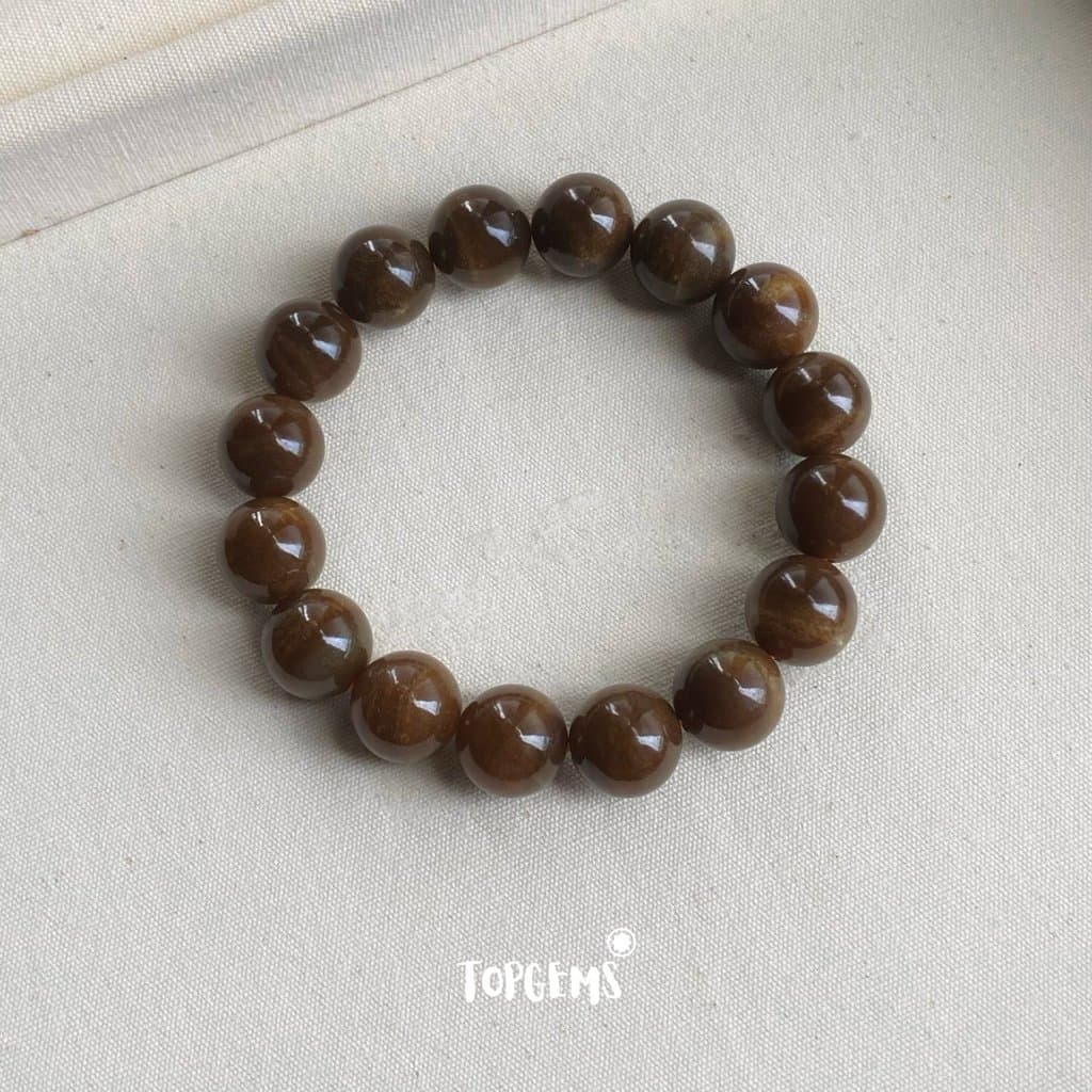 Vòng Tay Chuỗi Mật Ngọc Hoà Điền Tự Nhiên 12 Li TOPGEMS - Vòng Tay Chuỗi Ngọc Nam Nữ Đều Đeo Được - SHIP HOẢ TỐC CÓ HỘP