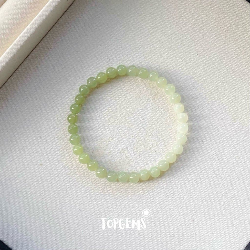 [HOẢ TỐC - TẶNG HỘP] Vòng Tay Chuỗi Ngọc Hoà Điền Tự Nhiên Thanh Hải Thanh Thuỷ 8mm Ngọc Đẹp TOPGEMS