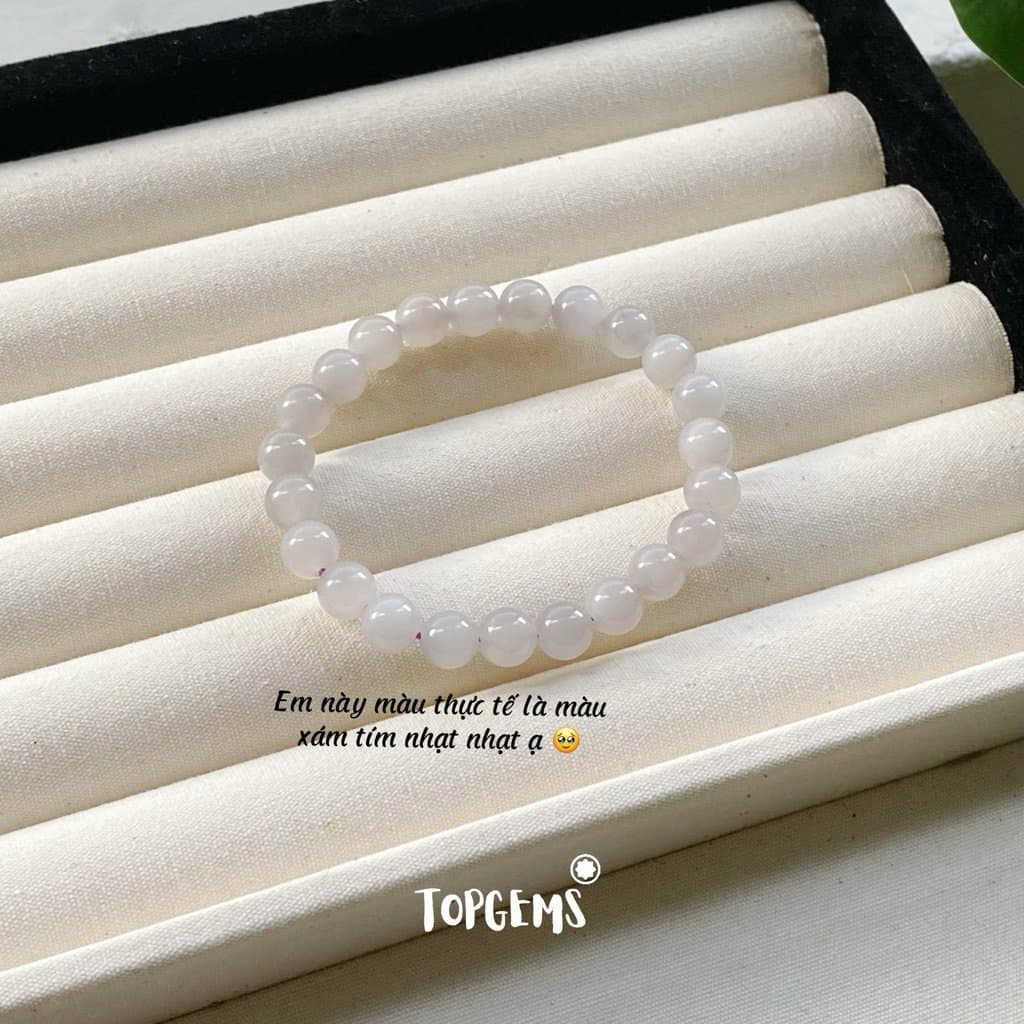 Vòng Chuỗi Ngọc Hoà Điền Yên Tử 8mm Tự Nhiên TOPGEMS - SHIP HOẢ TỐC TẶNG KÈM HỘP VA033 - Ảnh bìa