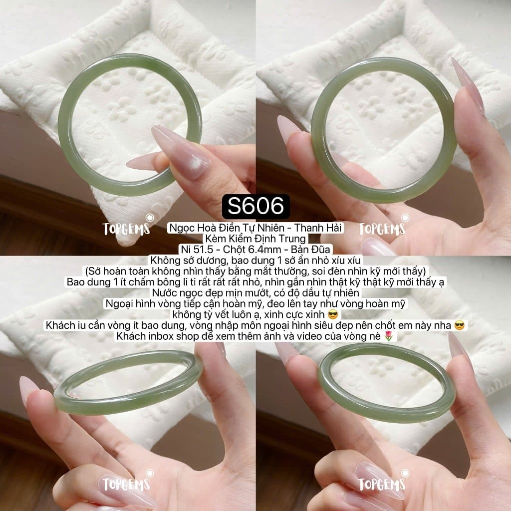 [HOẢ TỐC - TẶNG HỘP] Tổng Hợp Vòng Bản Ngọc Hoà Điền Tự Nhiên TOPGEMS Vòng Nhập Môn Bản Hẹ Bản Đũa