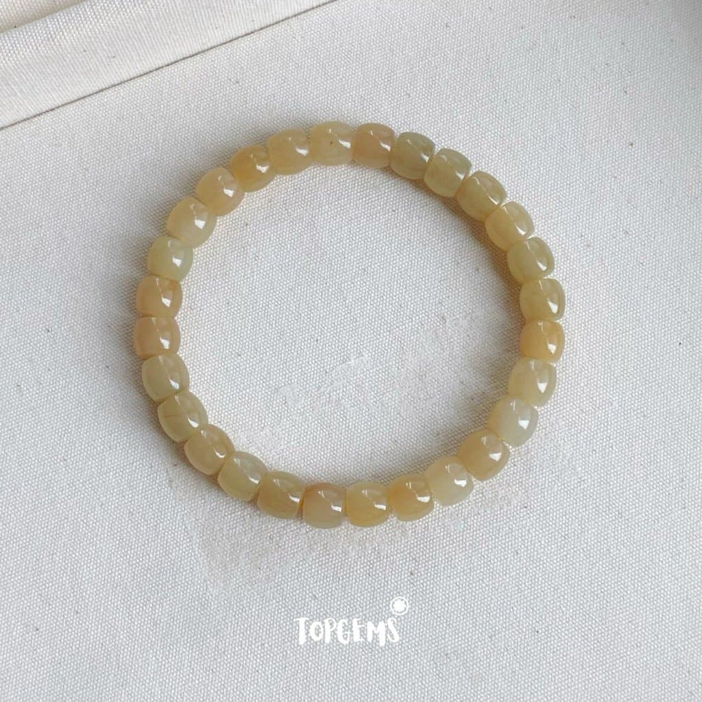 Vòng Chuỗi Mật Ngọc Hoà Điền Tự Nhiên 6 Li Màu Mật Ombre Chuyển Màu TOPGEMS - [SHIP HOẢ TỐC] VA136 - Ảnh bìa