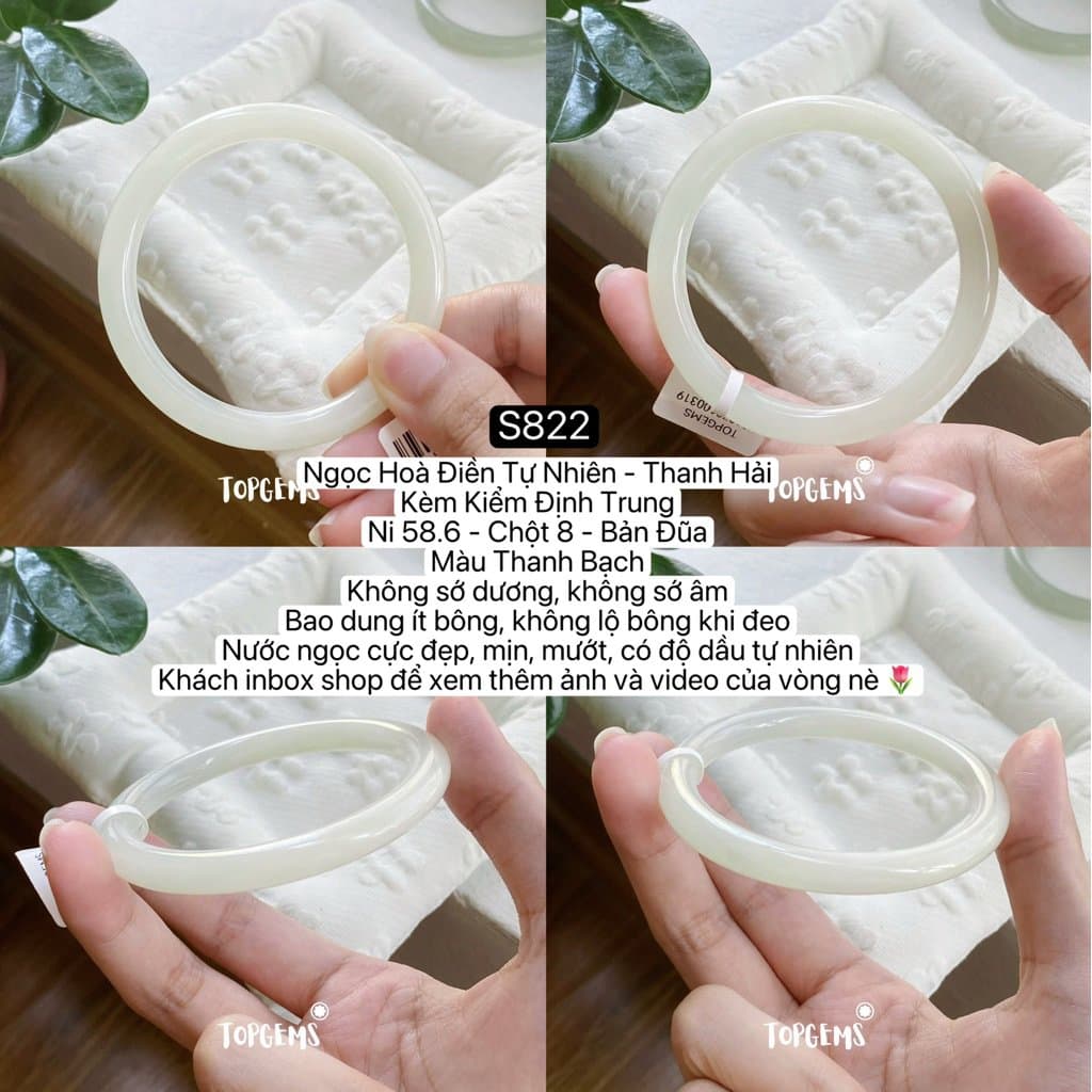 Tổng Hợp Vòng Bản Ngọc Hoà Điền Tự Nhiên Hàng Đẹp TOPGEMS Vòng Bản Đũa Vòng Bản Hẹ Vòng Dingdang