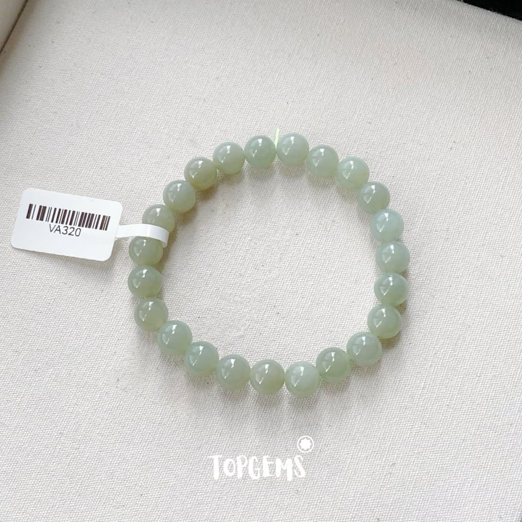 [HOẢ TỐC - TẶNG HỘP] Vòng Tay Chuỗi Ngọc Hoà Điền Tự Nhiên Thanh Hải Thanh Thuỷ 8mm Ngọc Đẹp TOPGEMS VA320 - Ảnh bìa