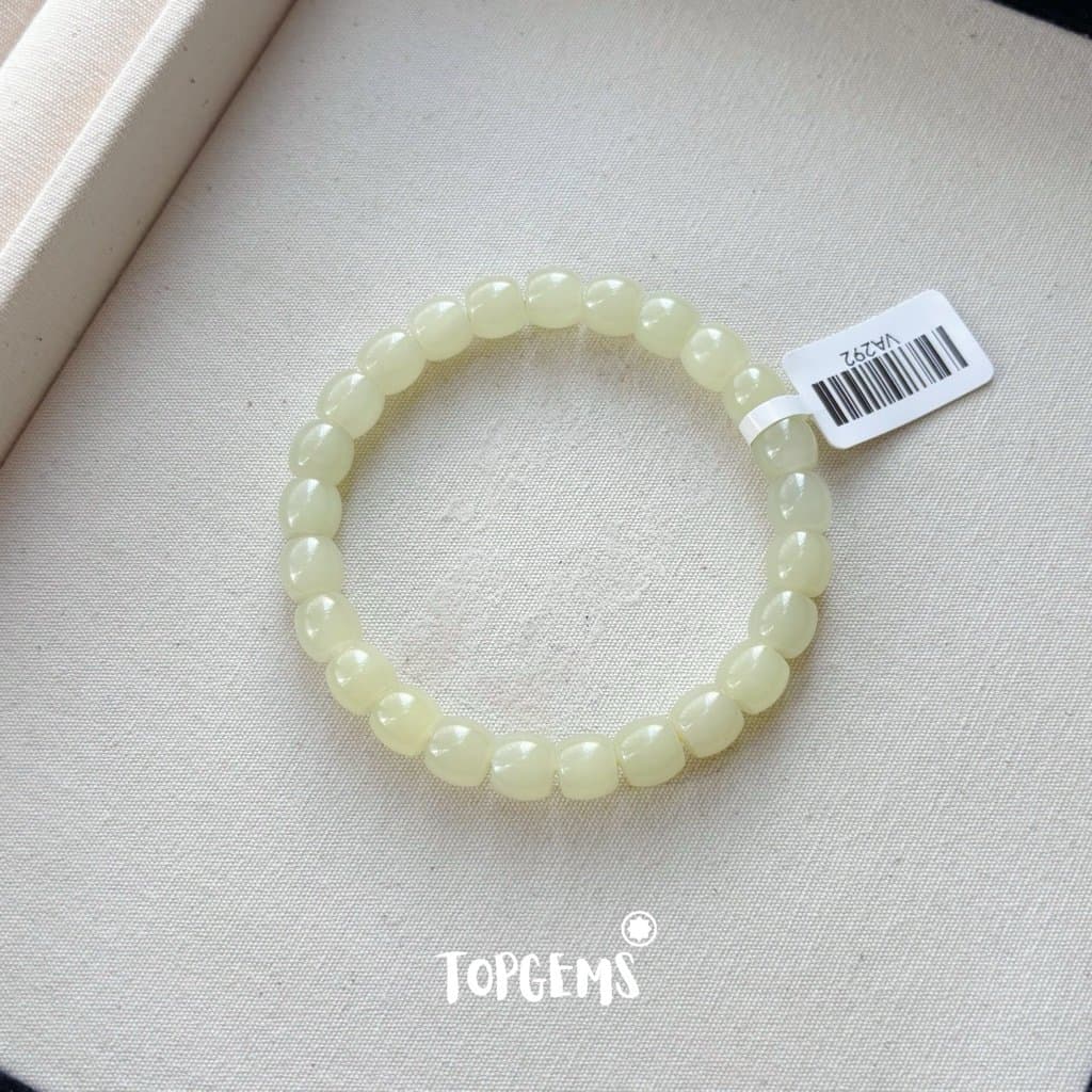 [HOẢ TỐC - TẶNG HỘP] Vòng Tay Chuỗi Ngọc Hoà Điền Tự Nhiên Nhập Môn Size 6mm - 12mm TOPGEMS