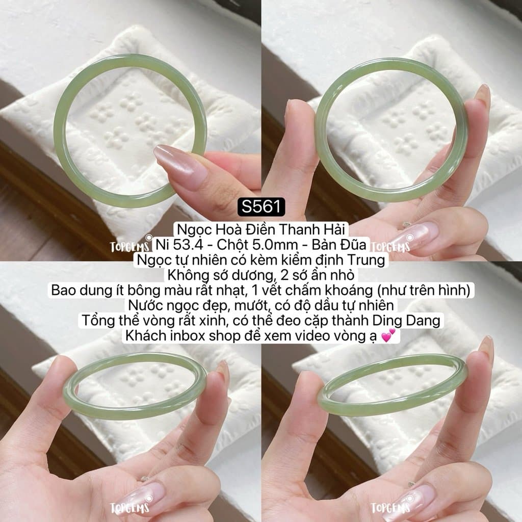 Tổng Hợp Vòng Bản Ngọc Hoà Điền Tự Nhiên Hàng Đẹp TOPGEMS Vòng Bản Đũa Vòng Bản Hẹ Vòng Dingdang Ngọc Hoà Điền Tự Nhiên