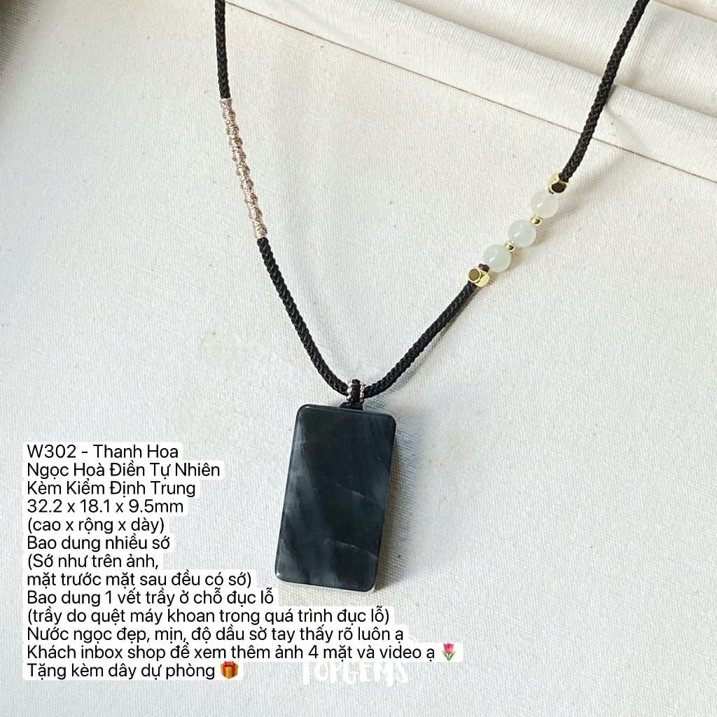 [HOẢ TỐC - TẶNG HỘP] Tổng Hợp Vô Sự Bài Ngọc Hoà Điền Tự Nhiên TOPGEMS Mặt Dây Chuyền Vòng Cổ Nam Nữ