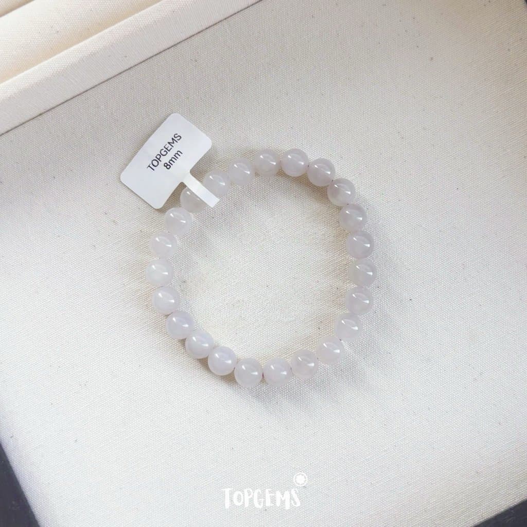 Vòng Chuỗi Ngọc Hoà Điền Yên Tử 8mm Tự Nhiên TOPGEMS - SHIP HOẢ TỐC TẶNG KÈM HỘP