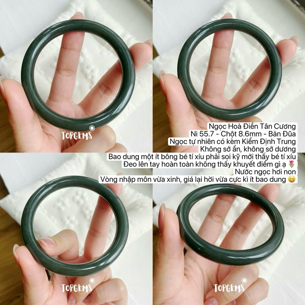 Tổng Hợp Vòng Bản Ngọc Hoà Điền Tự Nhiên TOPGEMS Vòng Nhập Môn Phúc Lợi Vòng Bản Hẹ Vòng Bản Đũa Ngọc Hoà Điền Tự Nhiên