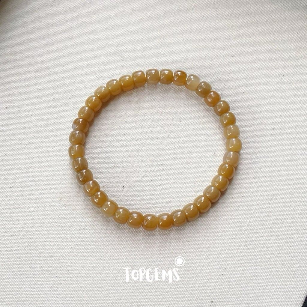 Vòng Tay Chuỗi Mật Ngọc Hoà Điền Tự Nhiên 8 Li TOPGEMS - SHIP HOẢ TỐC TẶNG KÈM HỘP VA359 - Ảnh bìa