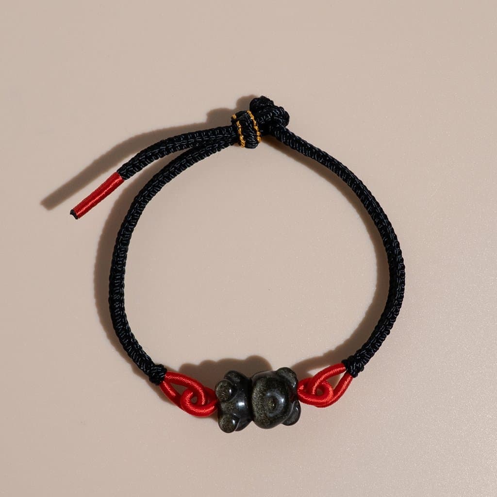 Vòng Tay Dây Tết Nữ Mix Charm Đá Phong Thủy Tự Nhiên Cao Cấp 10-16mm