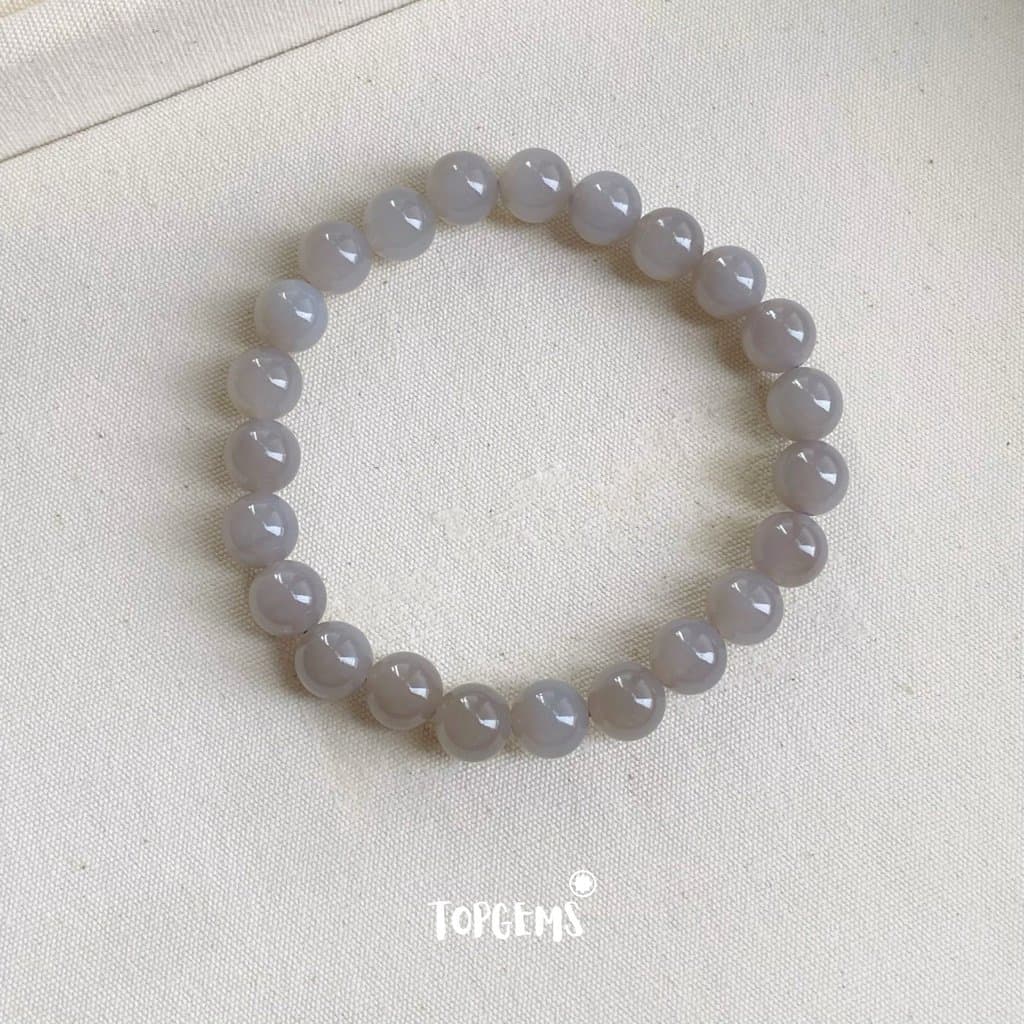 Vòng Chuỗi Ngọc Hoà Điền Yên Tử 8mm Tự Nhiên TOPGEMS - SHIP HOẢ TỐC TẶNG KÈM HỘP
