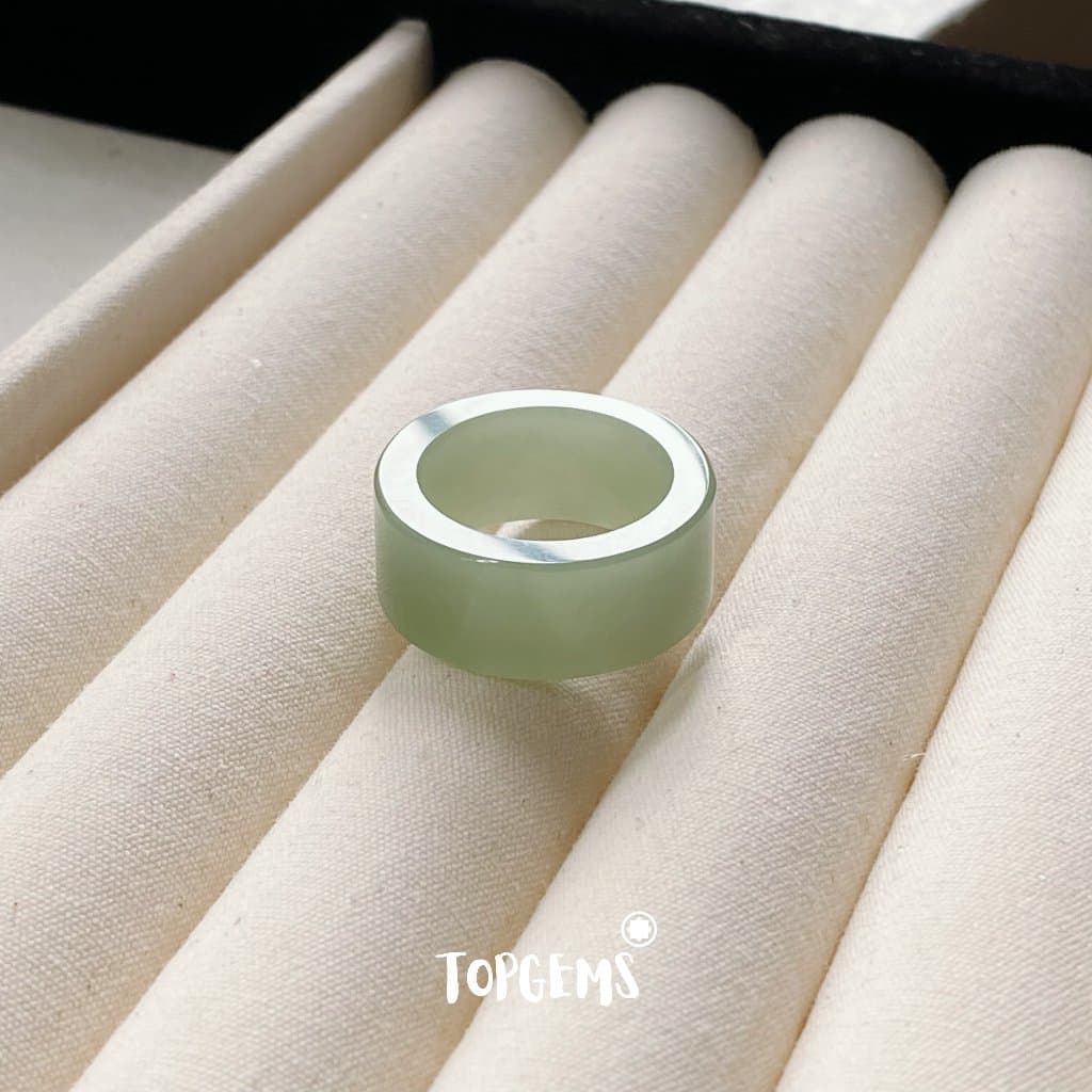 Tổng Hợp Nhẫn Ngọc Hòa Điền Tự Nhiên Dòng Cao Cấp Chột Mảnh Chột Dày - Chọn Mẫu Theo Mệnh & Sở Thích