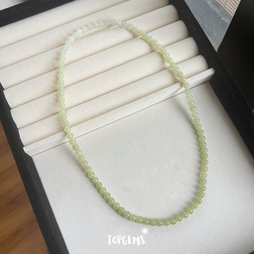 Chuỗi Vòng Tay Ngọc Hoà Điền Tự Nhiên Thanh Hải Thanh Thuỷ 8 Li Nước Ngọc Trong Mướt TOPGEMS - SHIP HOẢ TỐC CÓ TẶNG HỘP