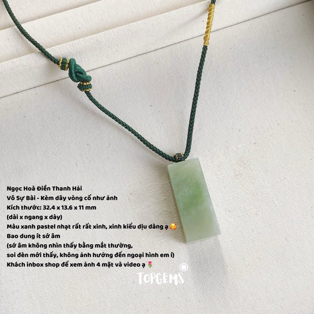 Tổng Hợp Vô Sự Bài Ngọc Hoà Điền Tự Nhiên Hàng Đẹp TOPGEMS Mặt Dây Chuyền Ngọc Hoà Điền Mặt Vòng Cổ Nam Nữ Đều Deo Được