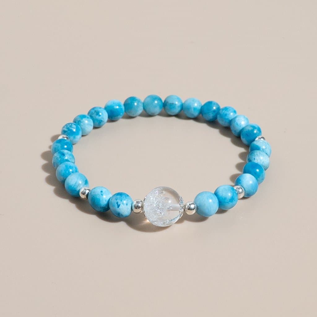 Vòng Tay Chuỗi Đá Phong Thủy Tự Nhiên Cao Cấp (Thạch Anh Tím, Garnet, Hắc Diện Thạch, Aquamarine, Thạch Anh)